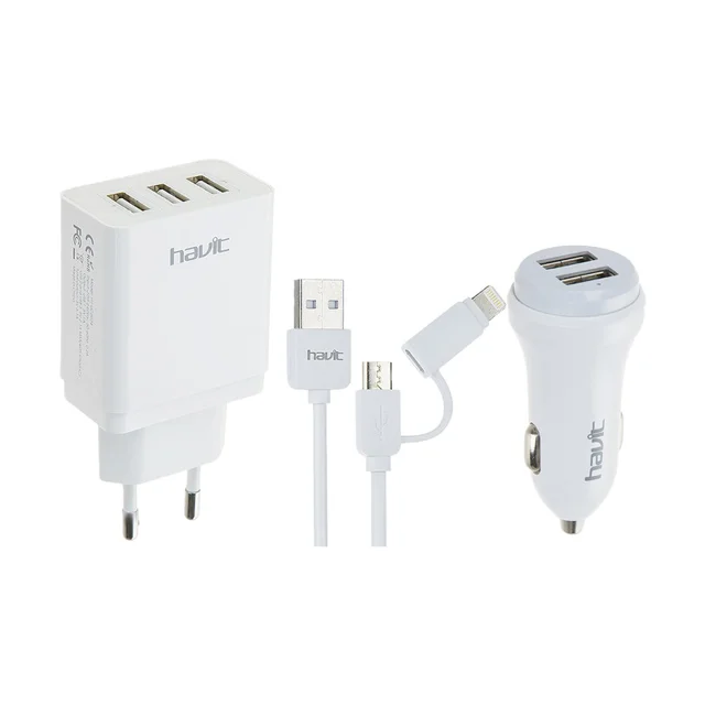 شارژر فندکی هویت مدل HV-ST802 3 in 1 101822700