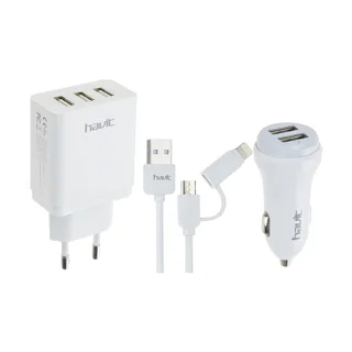 شارژر فندکی هویت مدل HV-ST802 3 in 1 101822691