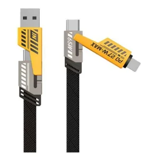 کابل تبدیل USB/USB-C به لایتنینگ/USB-C اچ تی ام مدل 4in1 طول 1.2 متر 101807934